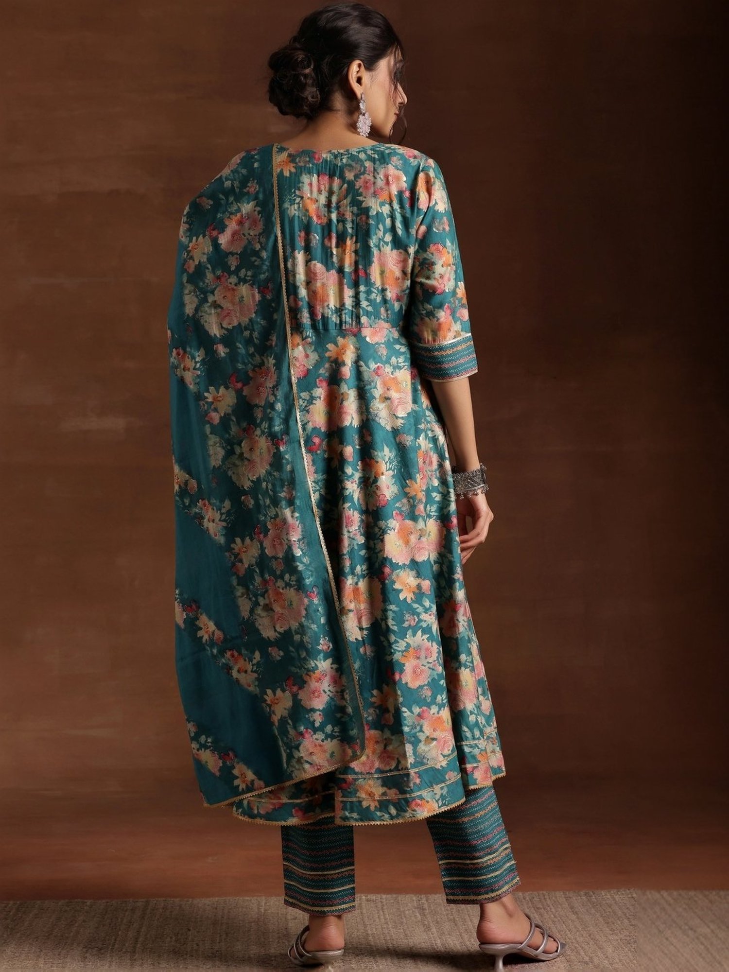 URBAN MYSTIC Black Rayon Embroidered Kurta & Sharara Set