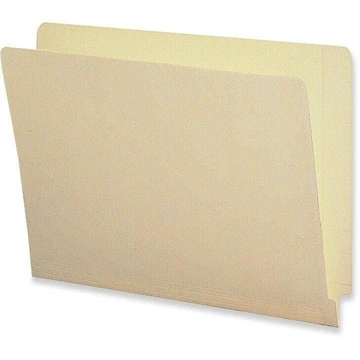 Business Source Folders 2-Ply Straight End Tab Ltr 9-1/2"Front 100/BX MLA 17239