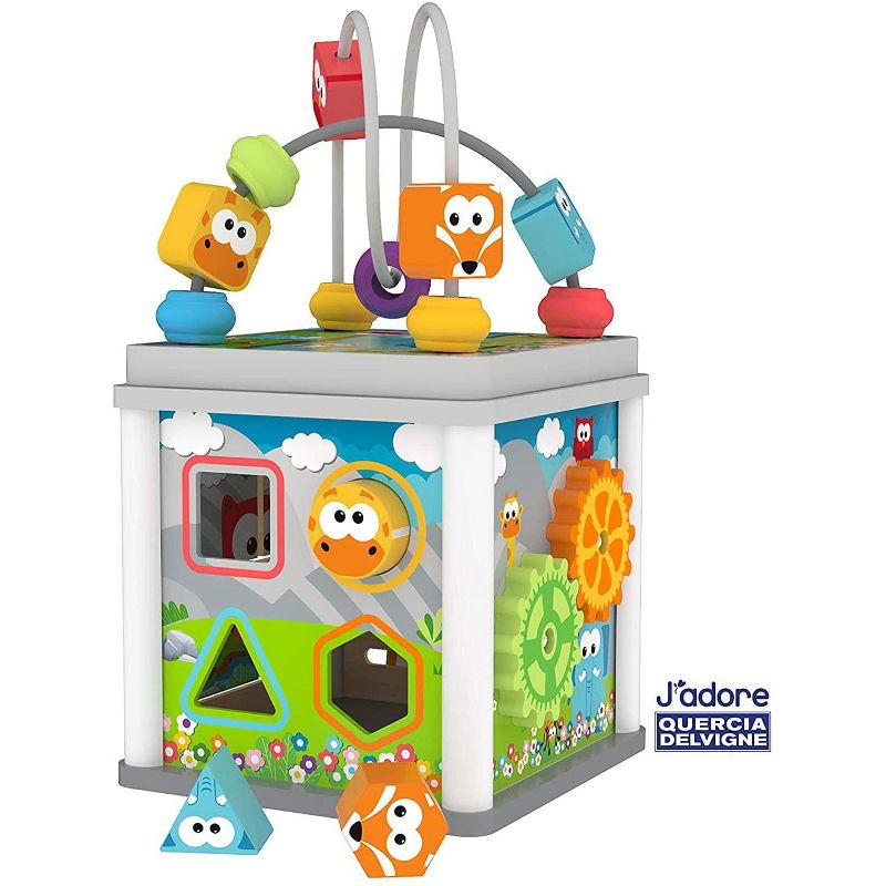 J'adore Wooden Zoo Animal Mini 5-in-1 Activity Cube Center