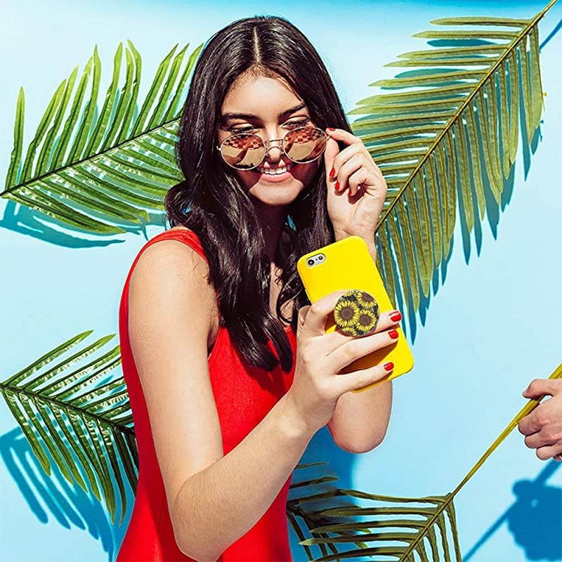 Mounts and Stands Expanding Stand Grip Mount Socket for Smartphones Tablets and iPhone Sunflower