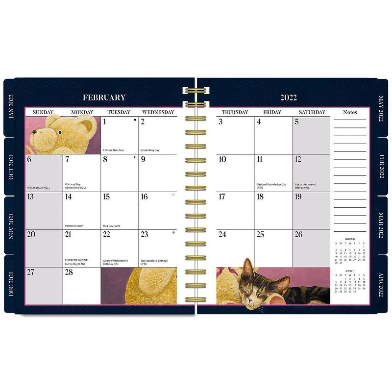2021-22 17 Month Academic Planner 7.75" x 9.5" American Cat  - Lang