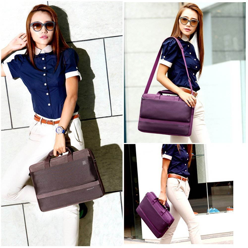 Wellhouse 15.6 Inch Laptop Bags, Business Shoulder Bags Handbags Carrying Bags Laptop Cases Notebook Cases with Suitcase/Luggage Back Belt For 15.6 inch HP Dell Sony Laptop Notebook Computer Macbook