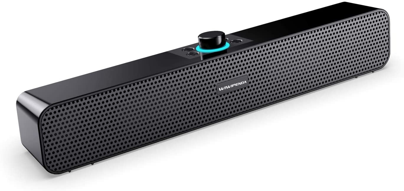 Docooler Desktop Speaker Portable Sound Bar Wireless BT5.0 Speakers Home Theater Soundbar AUX in USB TF Card Music Playback for TV Latop PC Smartphone