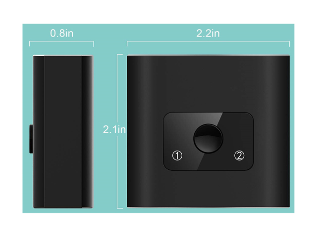 HDMI Switch 4K HDMI Splitter- YXwin Aluminum Bi-Directional HDMI Switcher 2 Input 1 Output, HDMI Switch Splitter 2 x 1/1 x 2. No External Power Required, Support 4K 3D HD 1080P for Xbox PS4 Roku HDTV