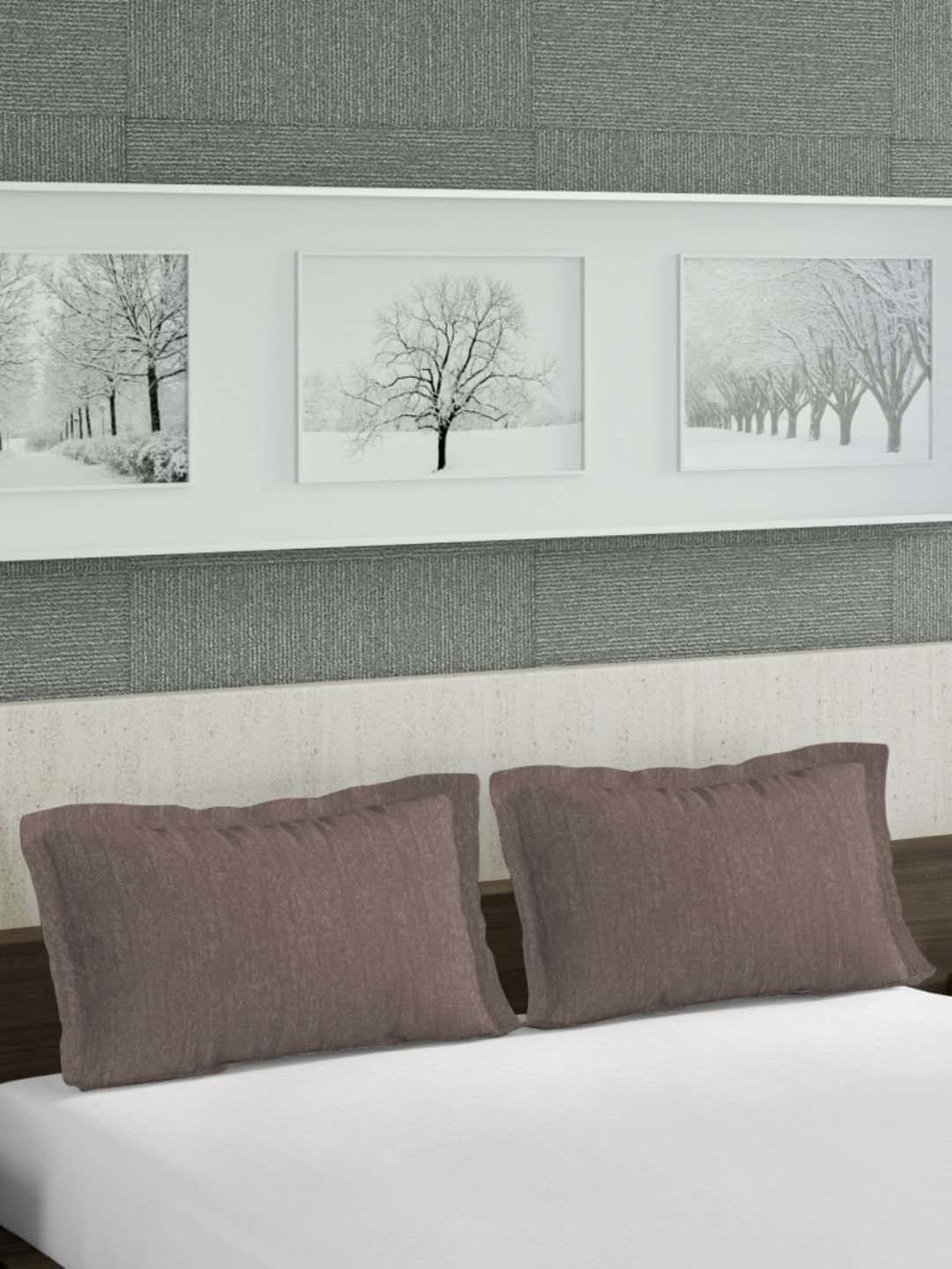 DDECOR Live Beautiful Grey Cotton 210 TC Pillow Covers - Set of 2