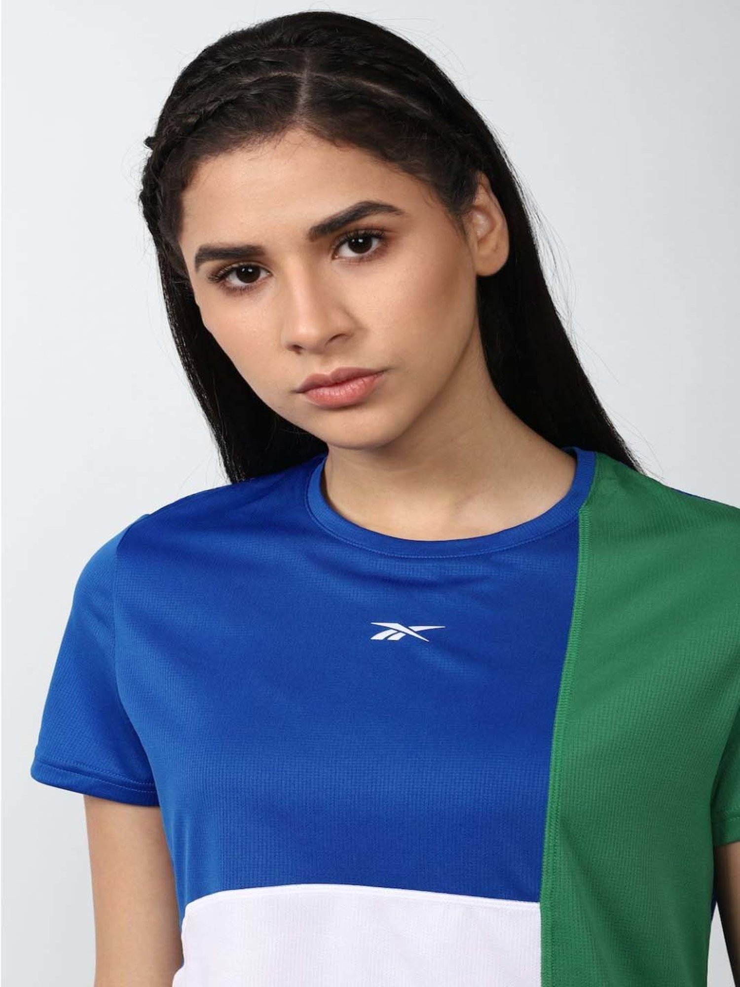 Reebok Multicolored Color-Block Sports T-Shirt