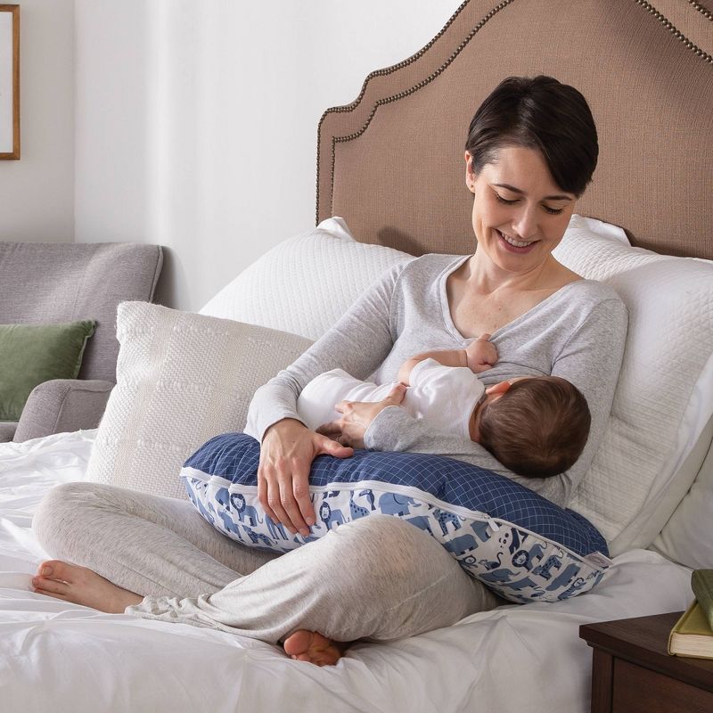 Boppy Original Nursing Pillow Cover - Gray Gold Giraffes