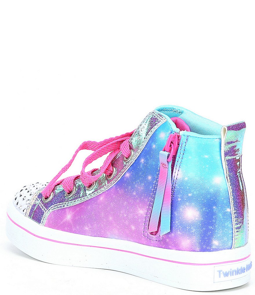 Skechers Girls' Twinkle Toes Twi-Lites 2.0- Brave & Strong Sparkle Light Up Hi Top Sneakers (Youth)