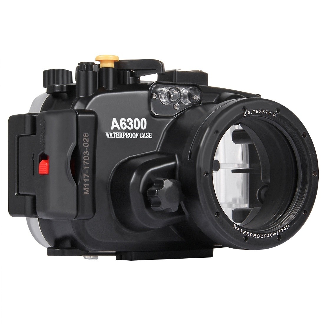 40m Underwater Depth Diving Case Waterproof Camera Housing for Sony A6300 Black