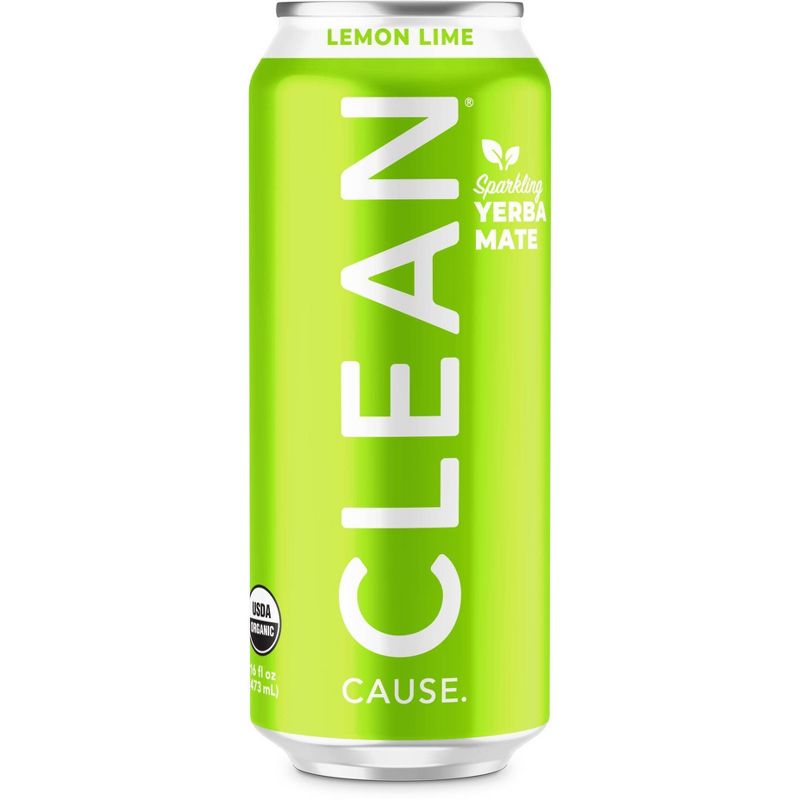 Clean Cause Sparkling Yerba Mate Lemon & Lime - 16 fl oz Can