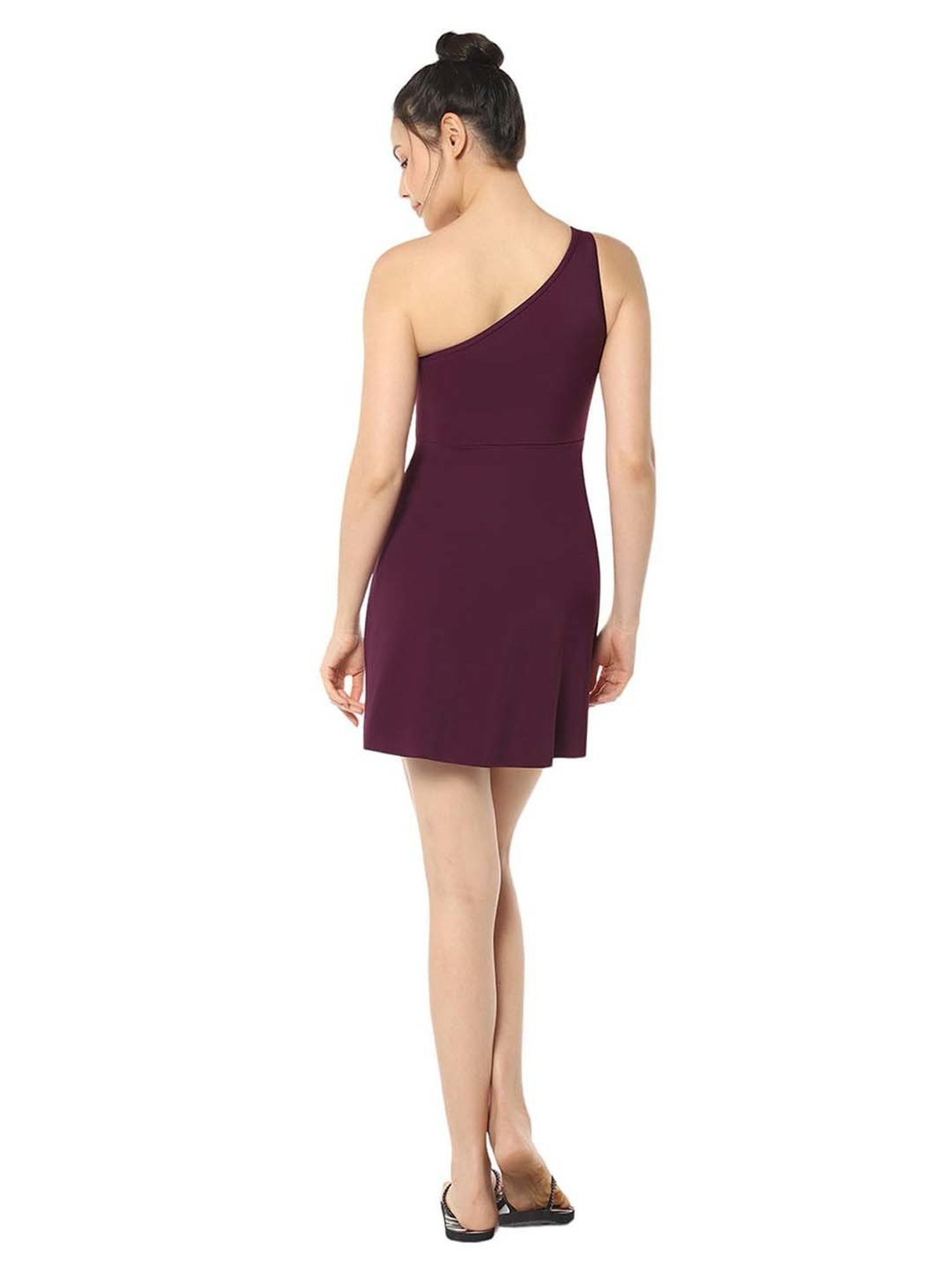 Amante Purple Padded Swim Dress