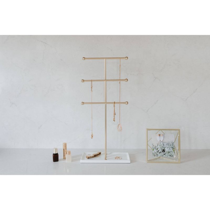 Trigem Jewelry Storage Stand Brass - Umbra