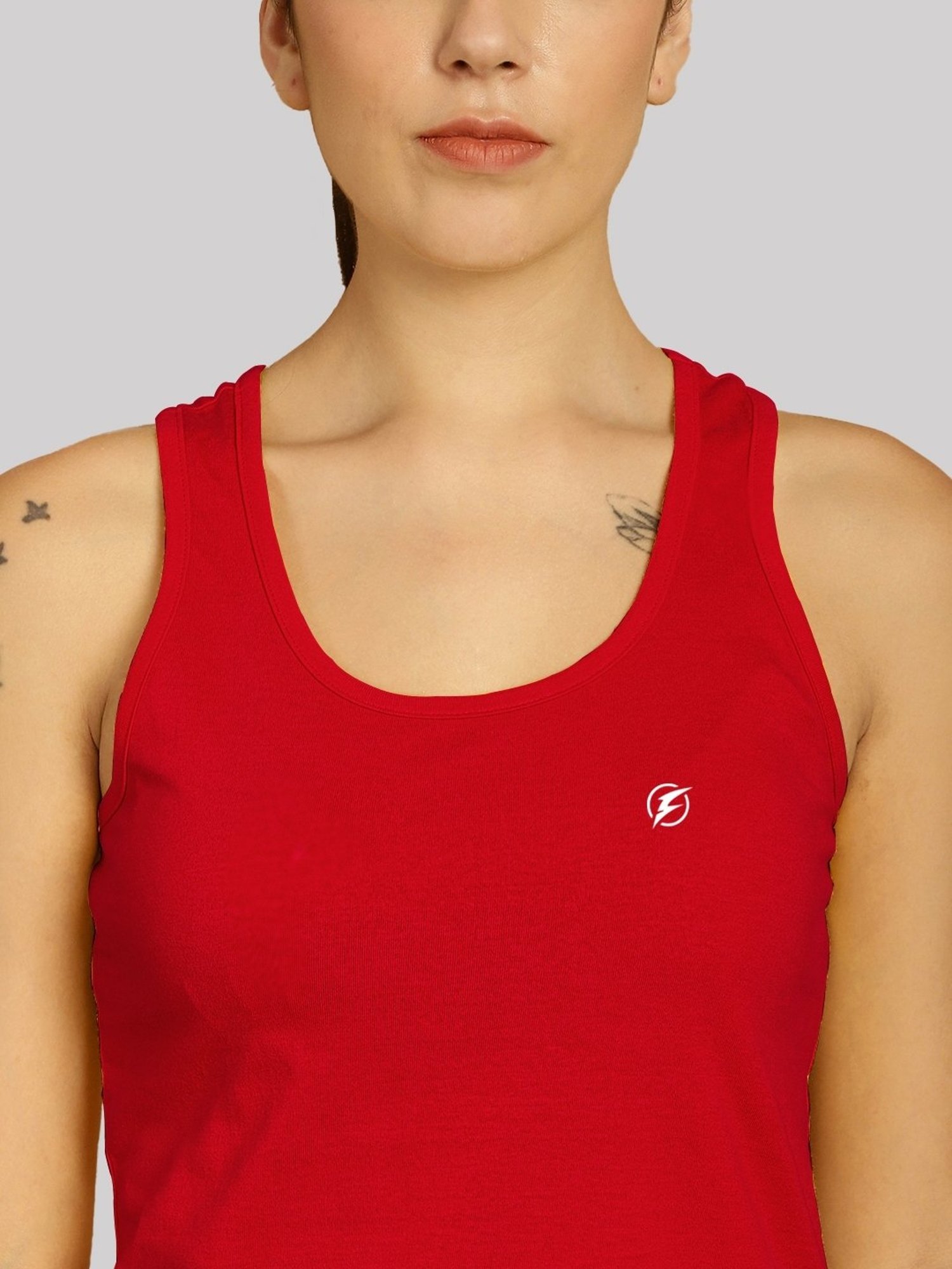 Friskers Red & Pink Cotton Sports Tank Top - Pack Of 2