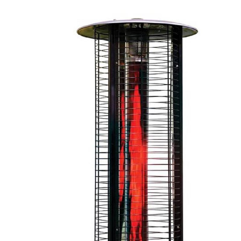 Commercial Infrared Flame Glass Tube Outdoor Patio Heater Black - AZ Patio Heaters