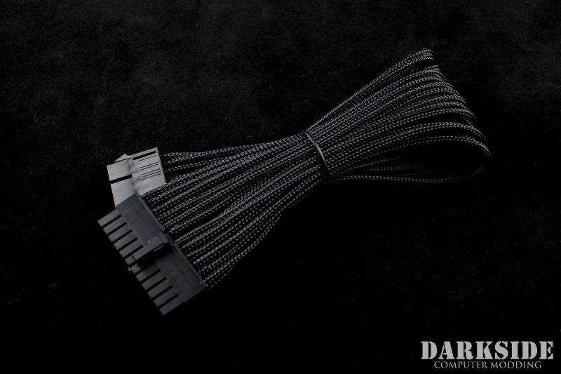 Darkside 24-Pin ATX 12" (30cm) HSL Single Braid Extension Cable - Jet Black (DS-0178)