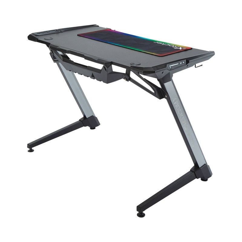 Lynx LED Gaming Desk Black - X Rocker
