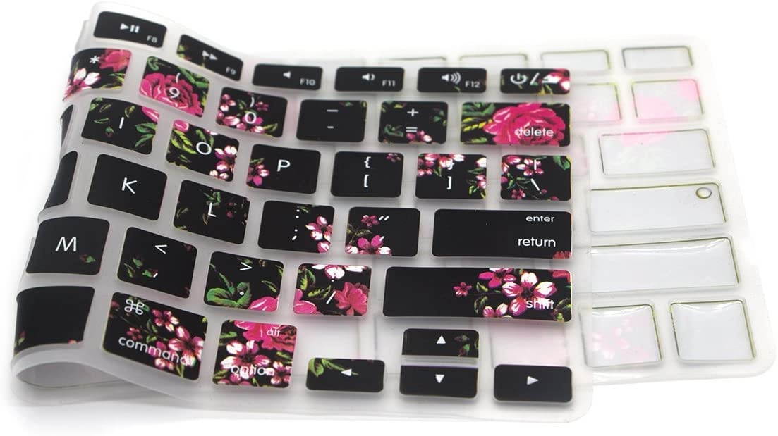 HRH Sweet Heart Big Font Keyboard Cover Silicone Skin for MacBook Air 13 and MacBook Pro 13" 15" 17" (with or w/Out Retina,Not Fit 2016 MacBook Pro 13 15 with/Without Touch Bar) US Layout