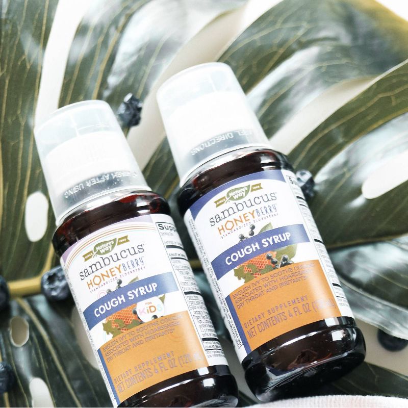 Nature's Way Sambucus HoneyBerry Cough Syrup with Elderberry - 4 fl oz