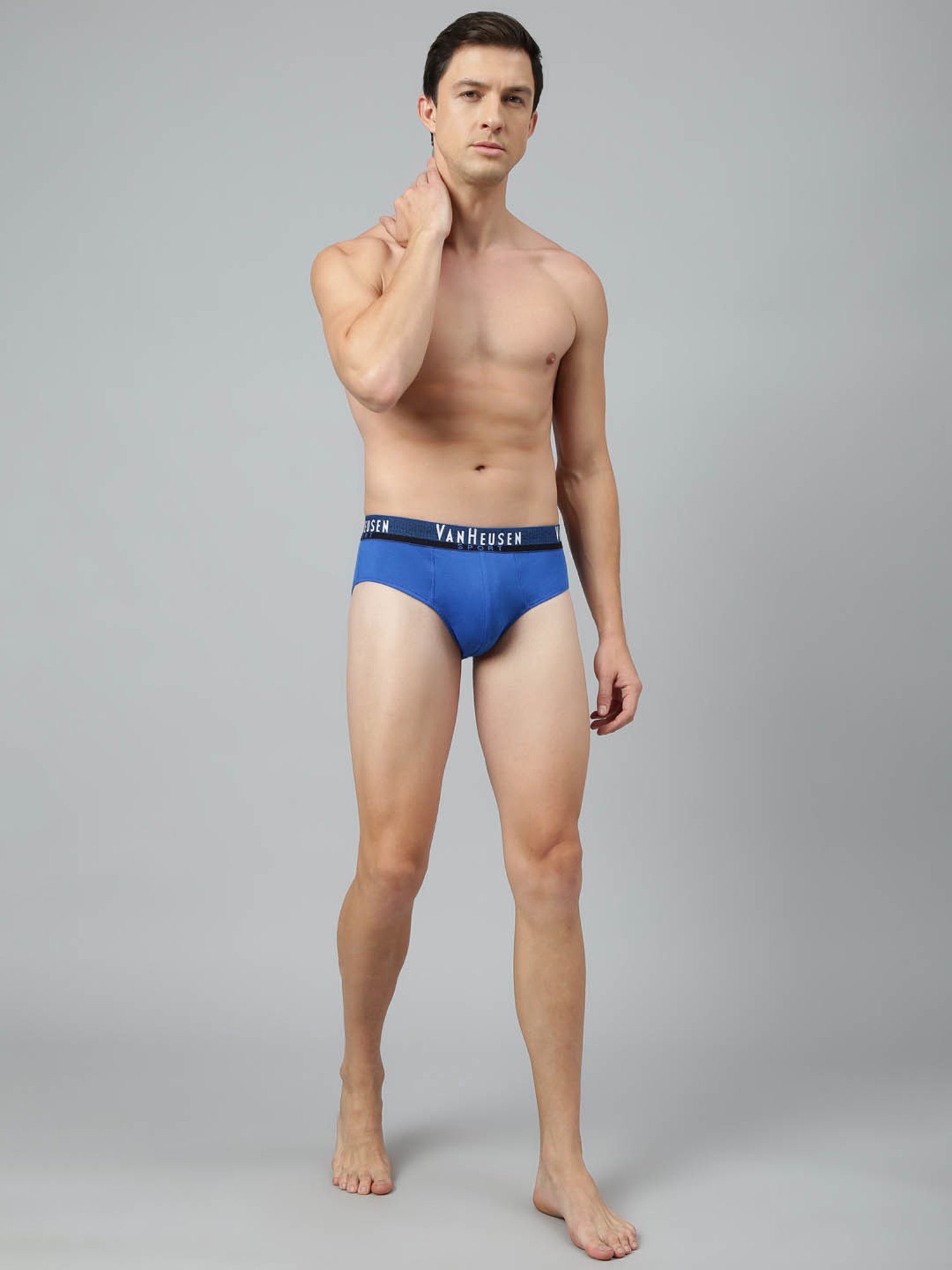 Van Heusen Sport Regular Fit Plush Back Elasticized Waistband Ultra Soft Briefs - Pack of 2