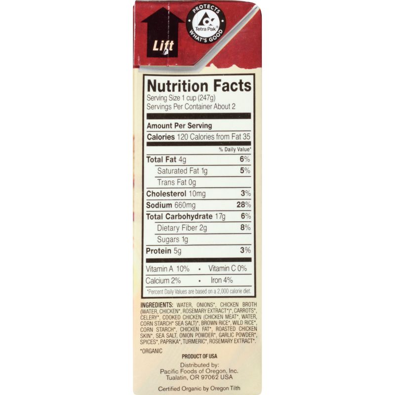 Pacific Foods Organic Chicken & Wild Rice Soup - 17oz