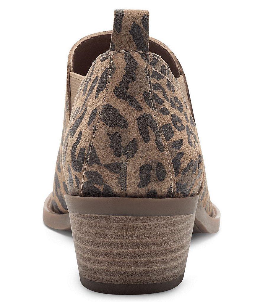 Lucky Brand Fallo Leather Leopard Print Booties