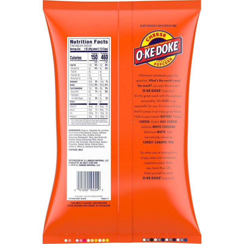 O-Ke-Doke Cheese Flavored Popcorn - 3oz