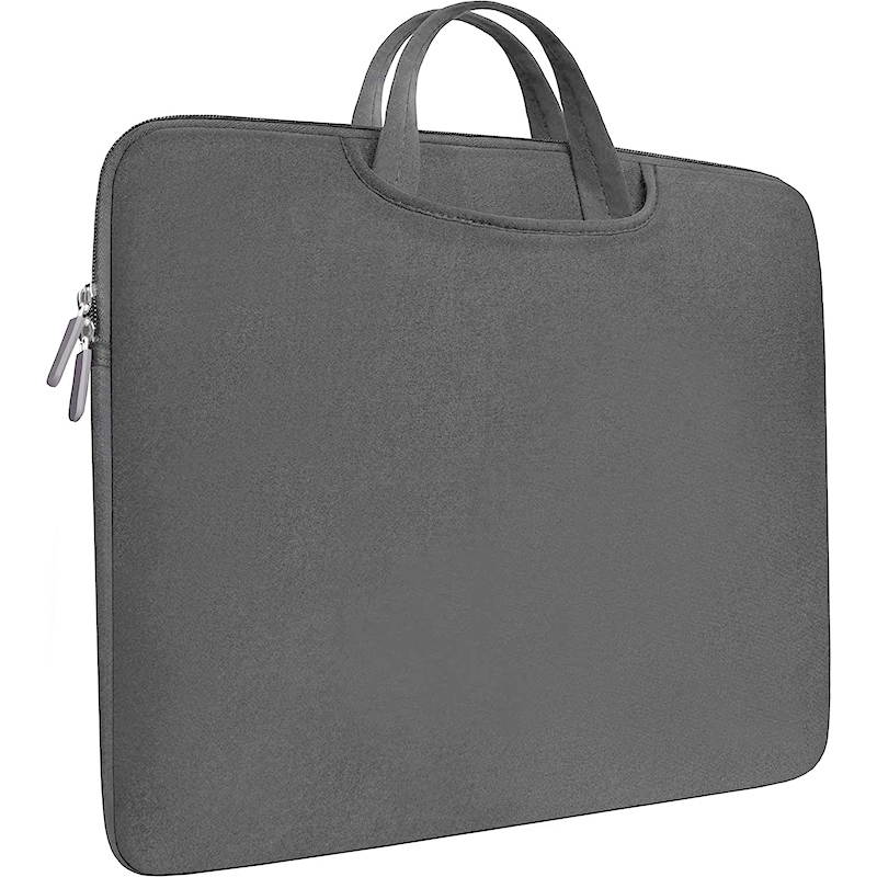 Laptop Sleeve Bag Handbag 15.6 Inch Carrying Case, 360&deg; Protective Computer Bag, Waterproof Shockproof Durable, Gray