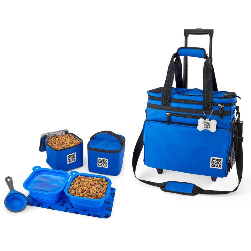 Overland Travelware Suitcase - Dog - Rolling Weekender - Royal Blue