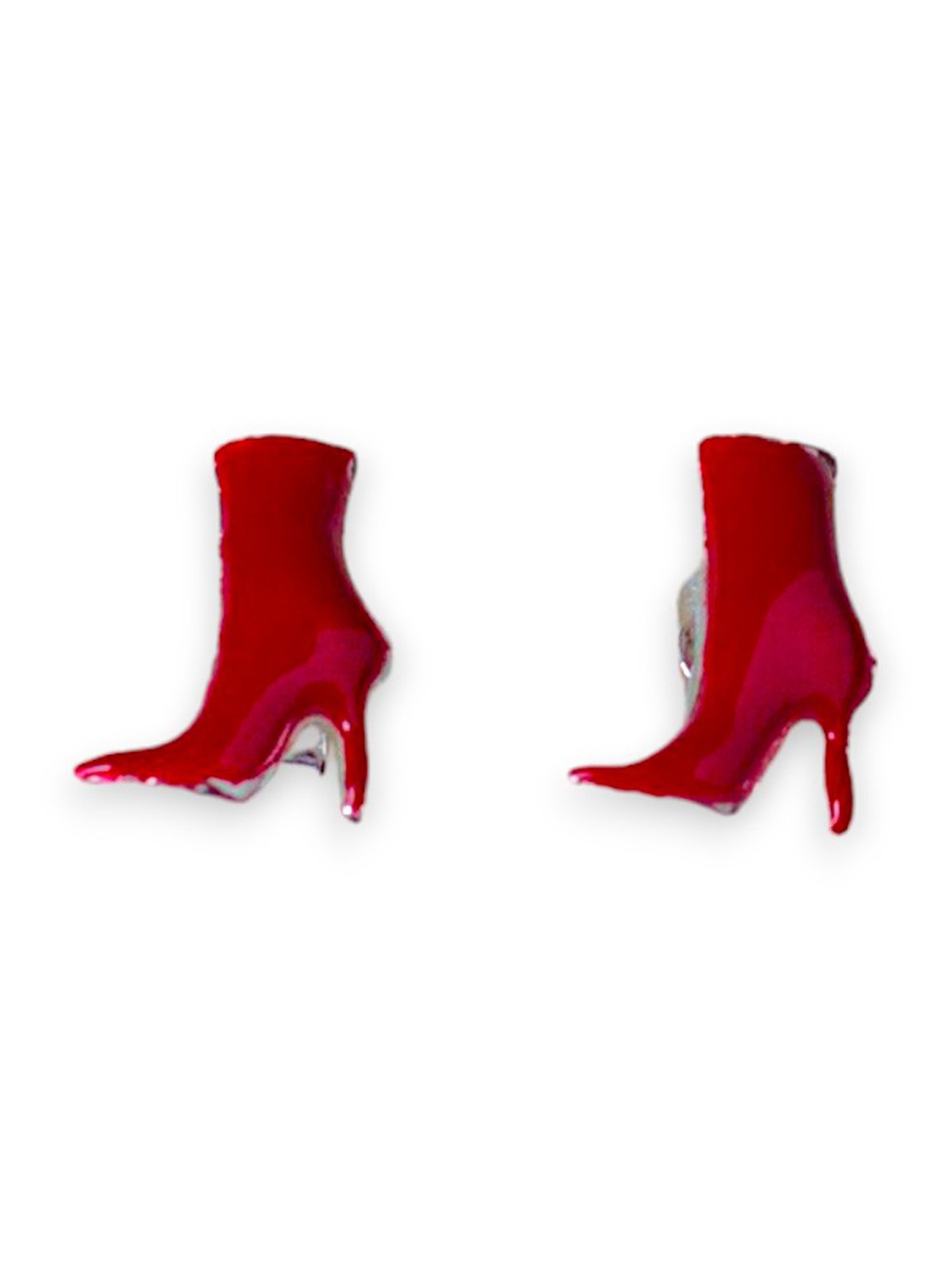 Taraash 925 Sterling Silver Chic Red Stilettos Enamel Stud Earrings for Kids & Girls