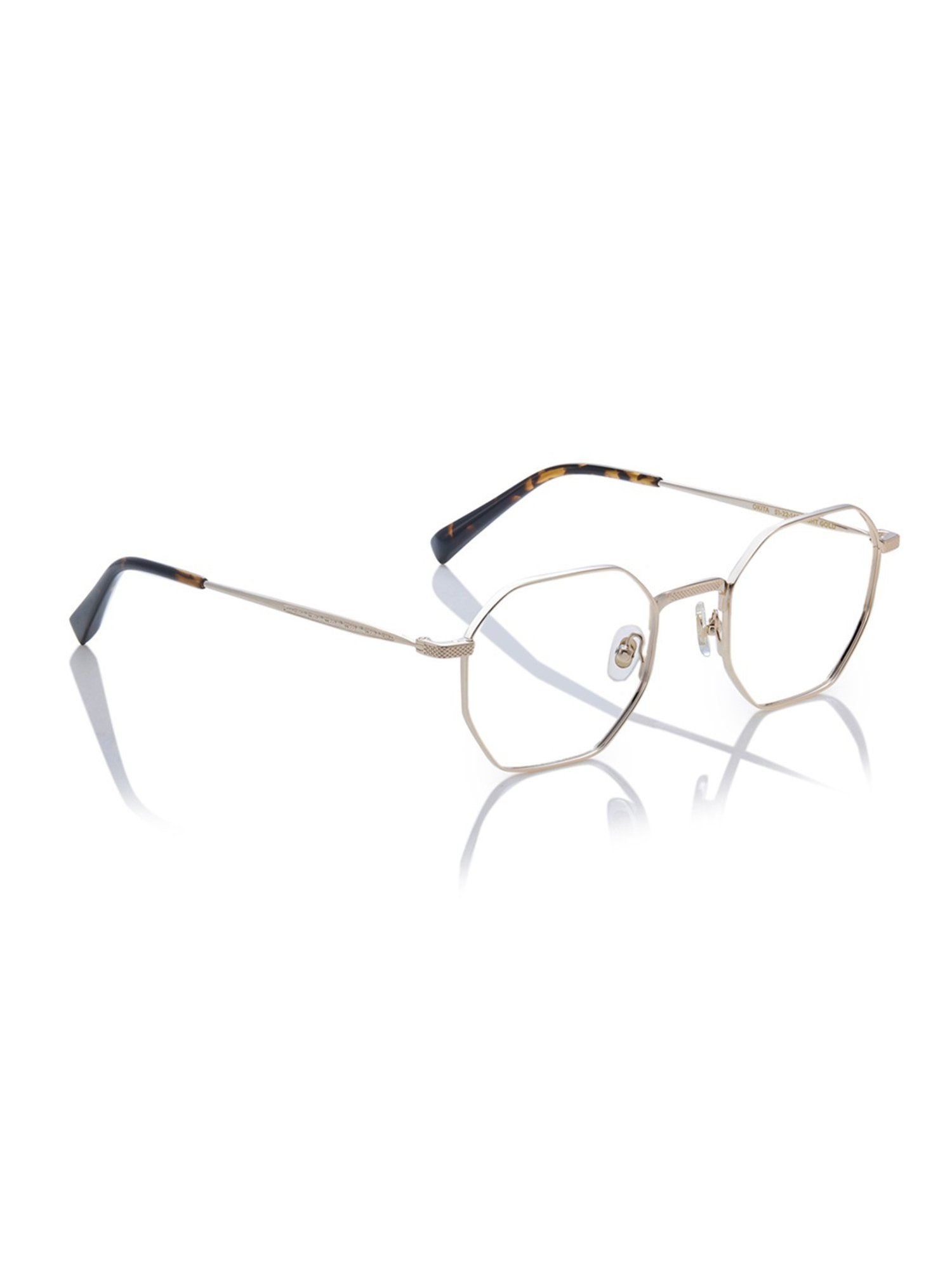 Shisen Fox Okita Light Gold Hexagon Unisex Blue Filter Computer Lenses -51 mm