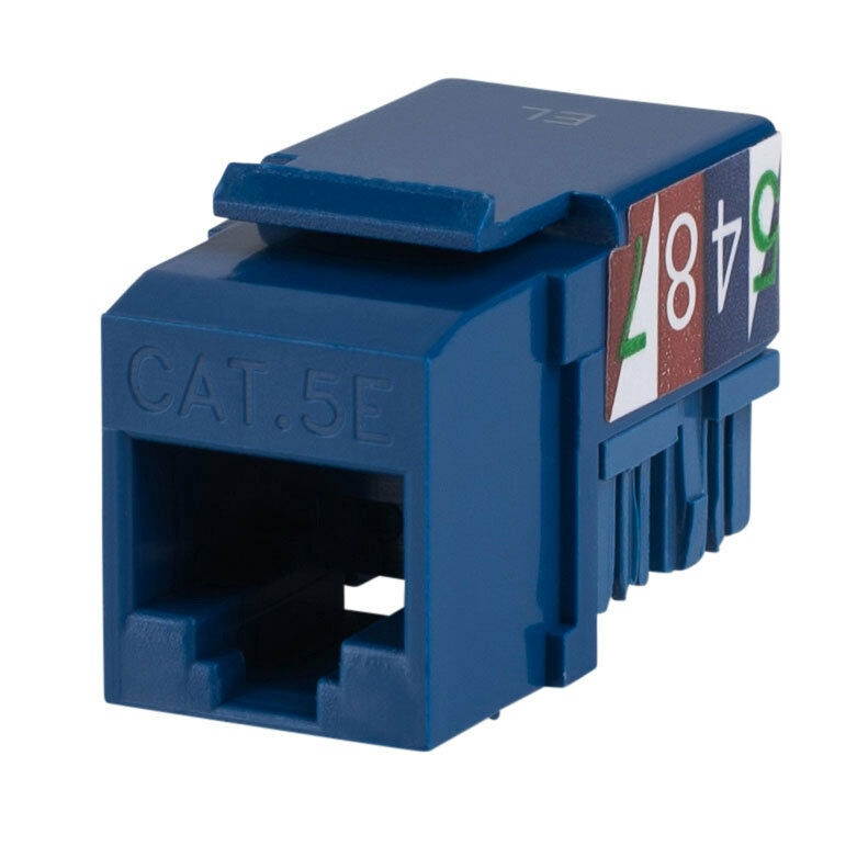 Platinum Tools 725BL-1 Cat 5e 110 Keystone Jack - Blue - Each