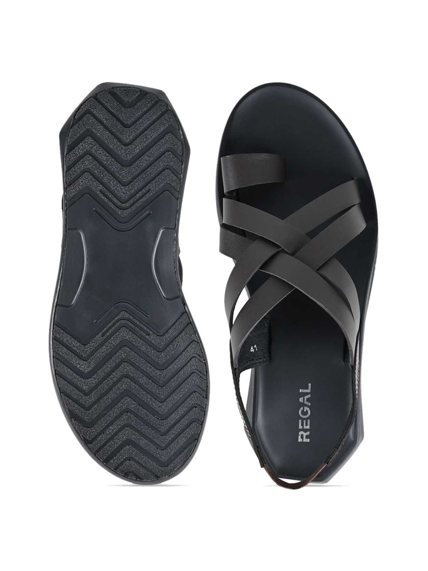 Regal Men's Brown Sling Back Sandals