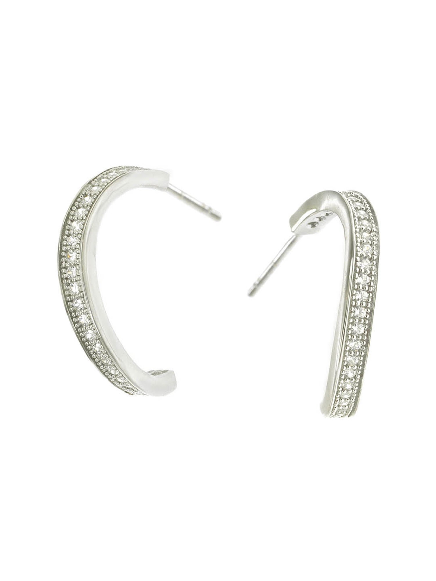 The Real Effect London Classic Collection 800 Silver Earrings for Women