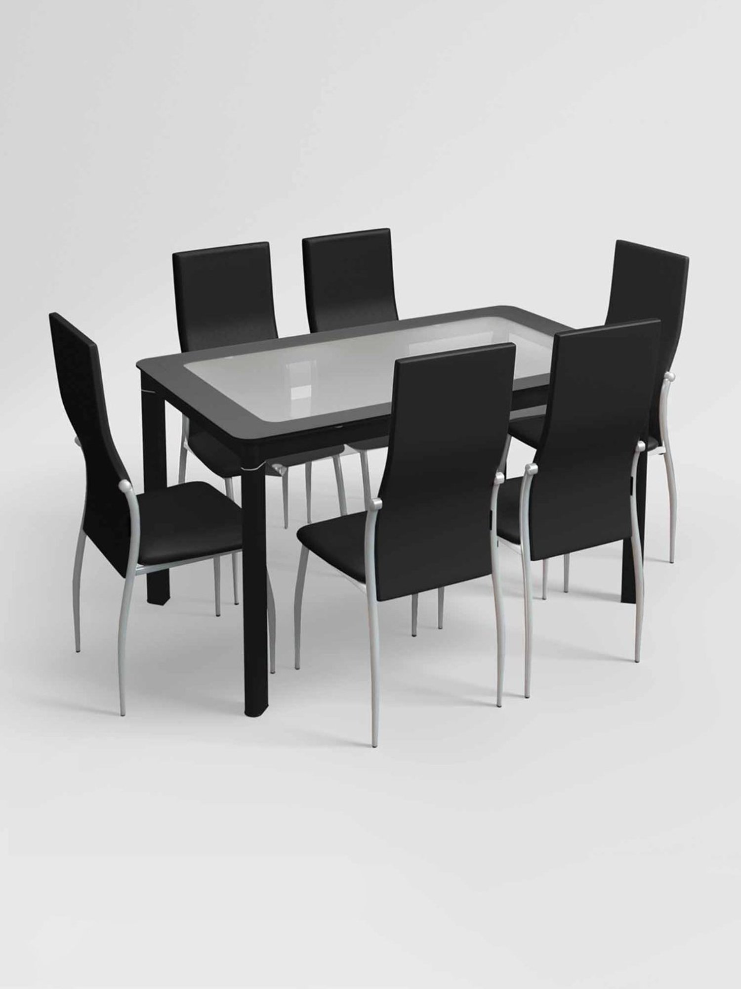 Godrej Interio Tia Black Mild Steel Dining Chair (Set of 2)