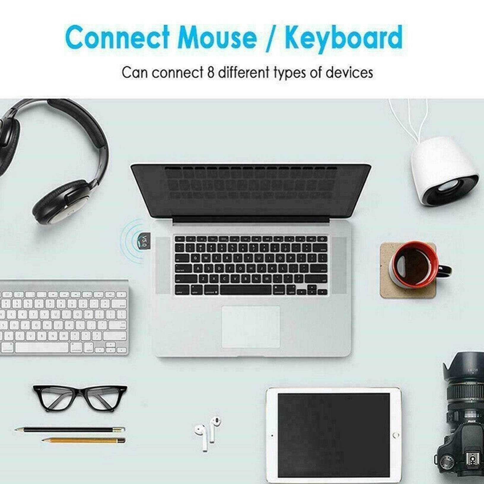 USB Bluetooth 5.0 Adapter Wireless Dongle Stereo Receiver Audio For TV PC Laptop