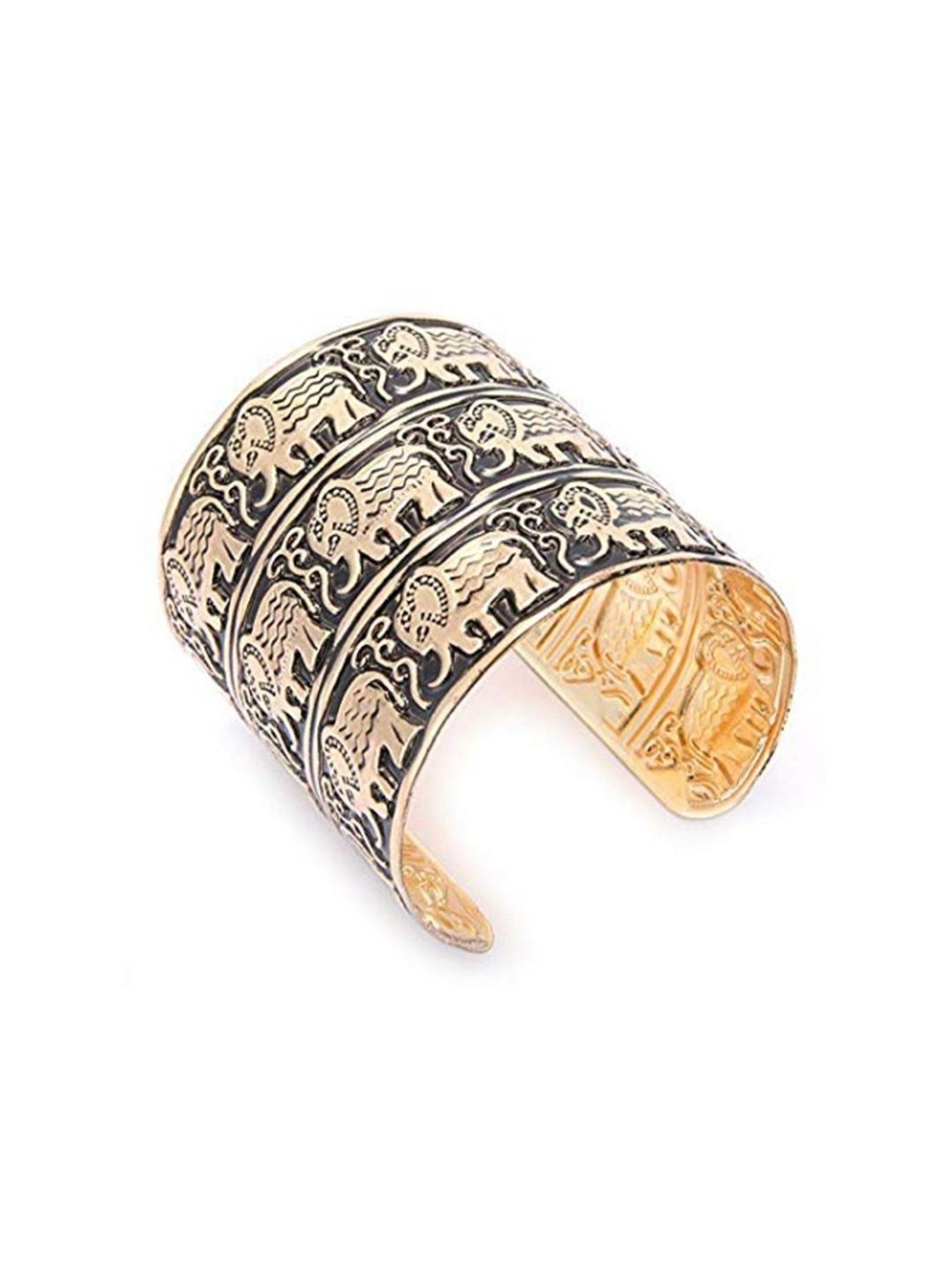 YouBella Stylish Party Wear Jewellery Gold-Plated Cuff Bracelet