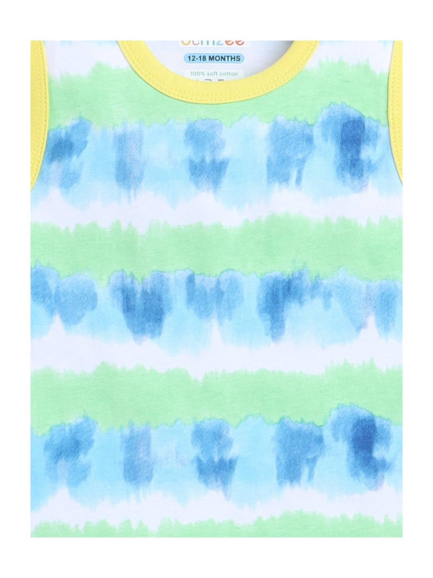 Bumzee Kids Blue & Yellow Printed T-Shirt (Pack Of 2)