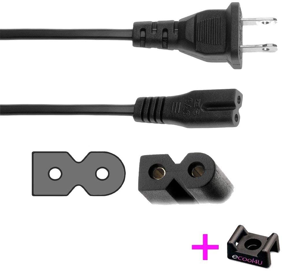 Polarized AC Power Cord for Juki TL-2010Q, TL-98Q, TL-98QE Sewing Machine - 10 FT