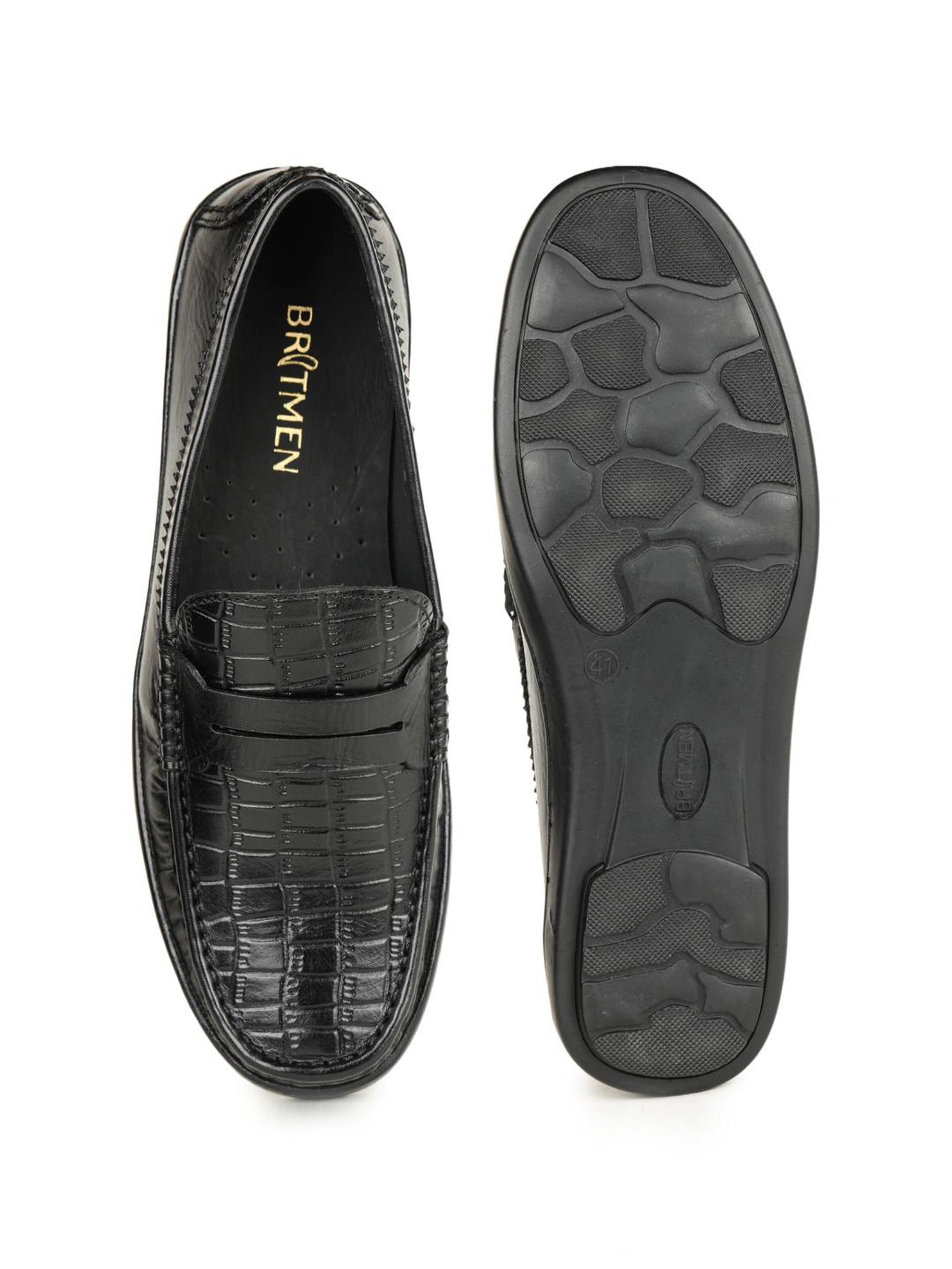 Britmen Men's Black Casual Loafers
