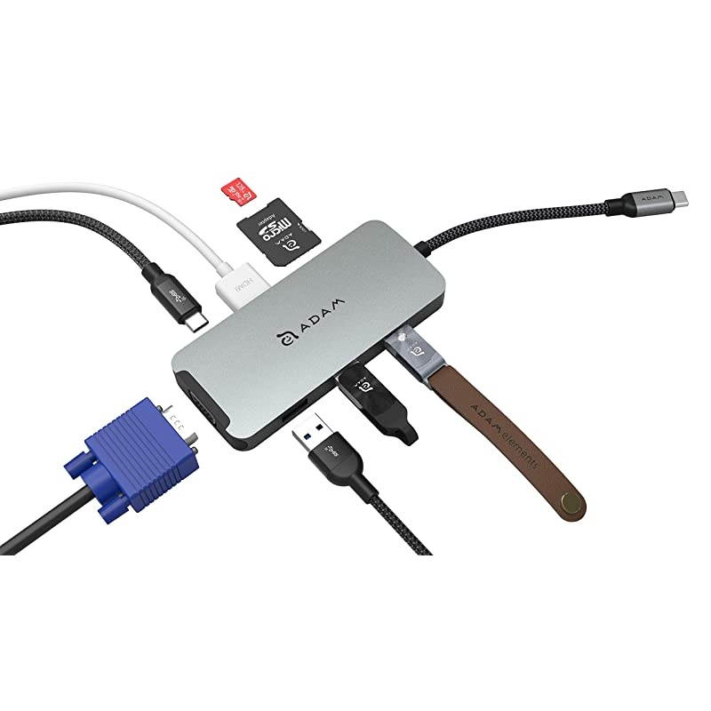 8-in-1 USB C Hub - 4K USB C to HDMI - 100W USB C PD - SD Card Reader - 3 USB 3.1 Ports - Portable, Durable Aluminum Case