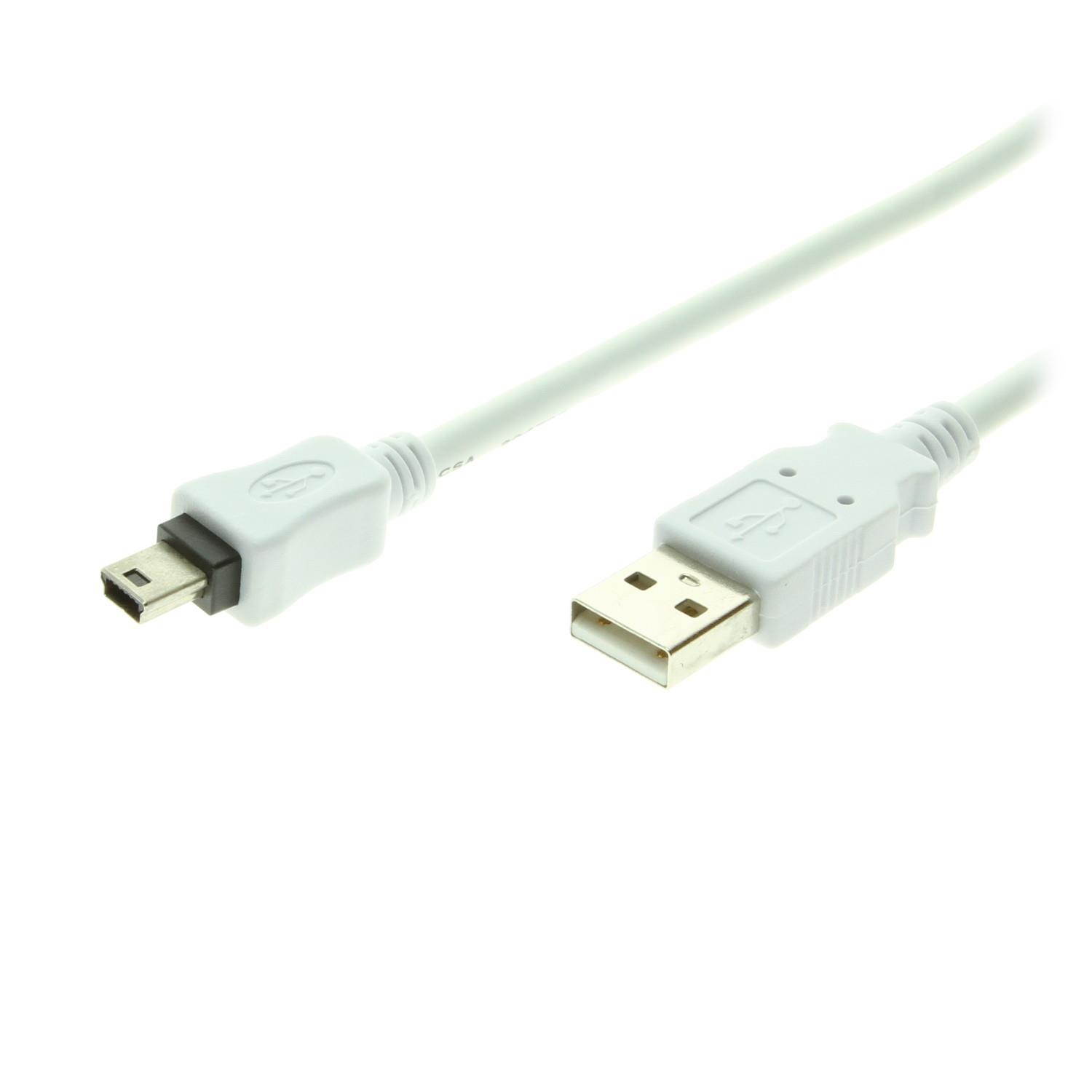 USBGear 8 inch USB A to Mini B Cable