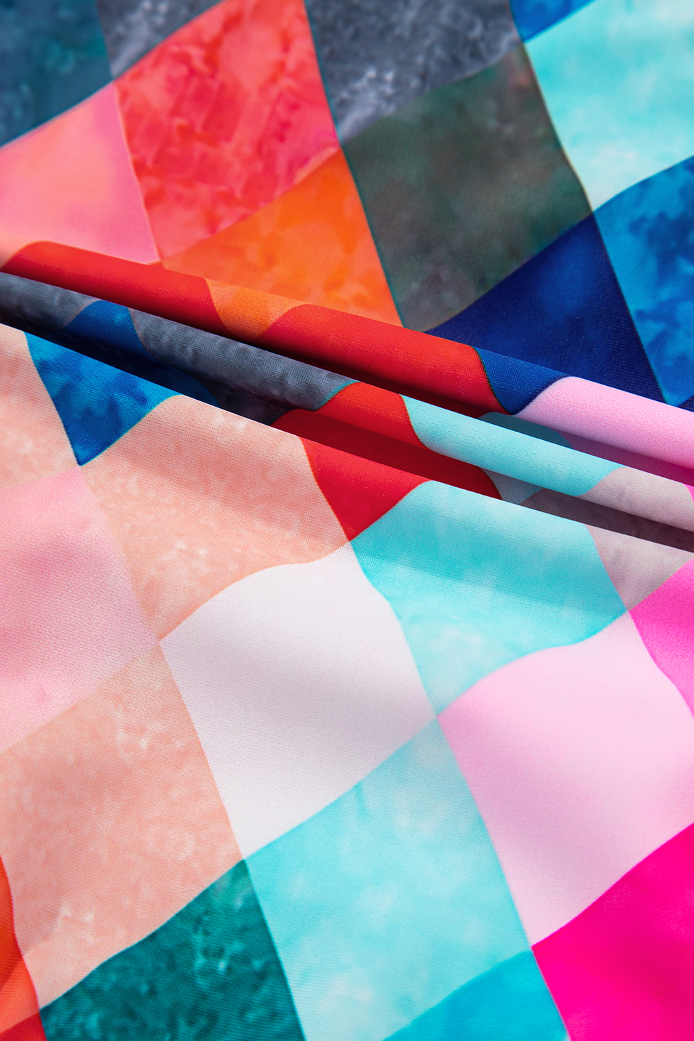 Black Plant Print Zip Front Half Sleeve One Piece Swimsuit