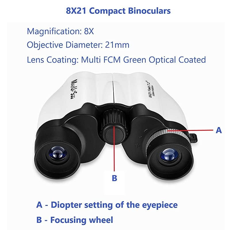 70mm Refractor Telescope + 8X21 Compact HD Binoculars for Kids and Astronomy Beginners, Travel Telescope for Moon Stars Viewing Bird Watching Sightseeing