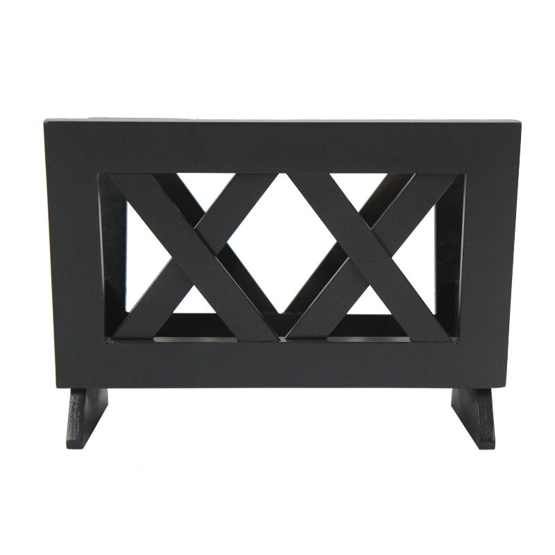Oceanstar Contemporary Solid Wood Magazine Rack