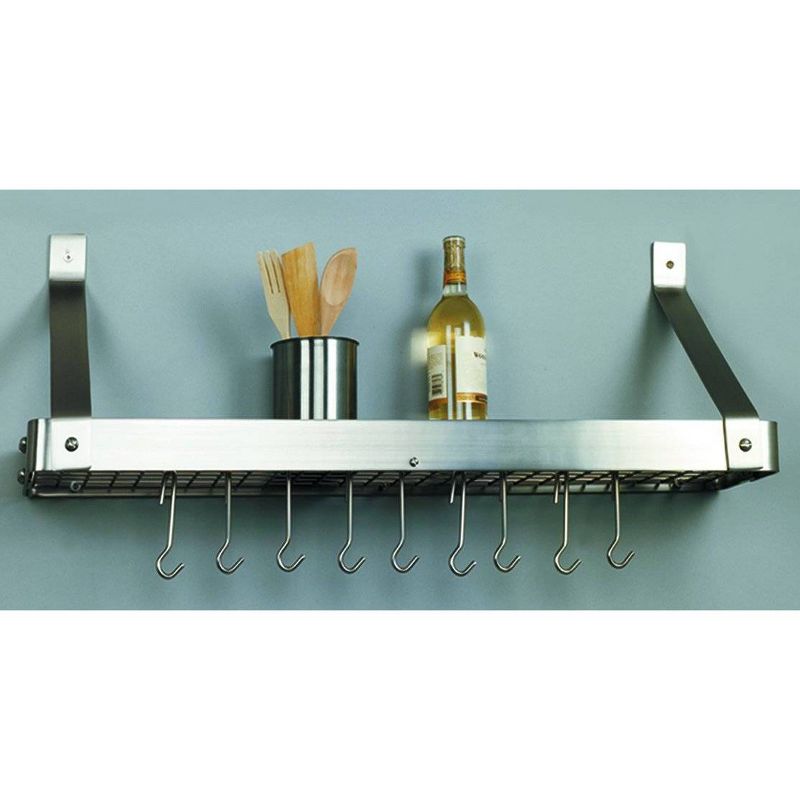 Range Kleen Pot Rack Bookshelf - Stainless Steel