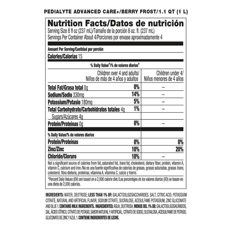 Pedialyte AdvancedCare Plus Electrolyte Solution - Berry Frost - 33.8 fl oz