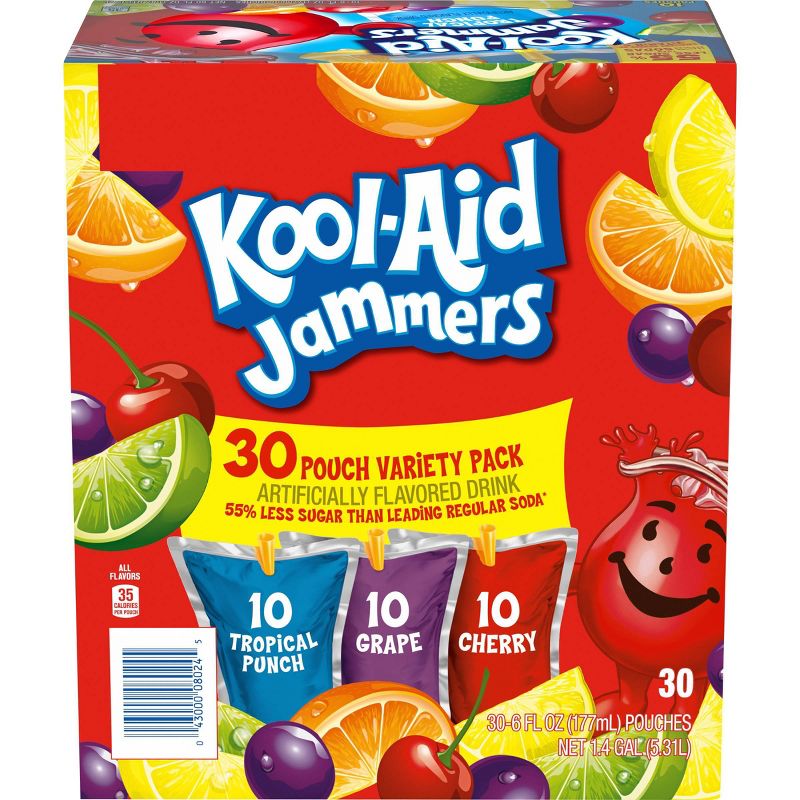 Kool-Aid Jammers Variety Pack - 30pk/6 fl oz Pouches