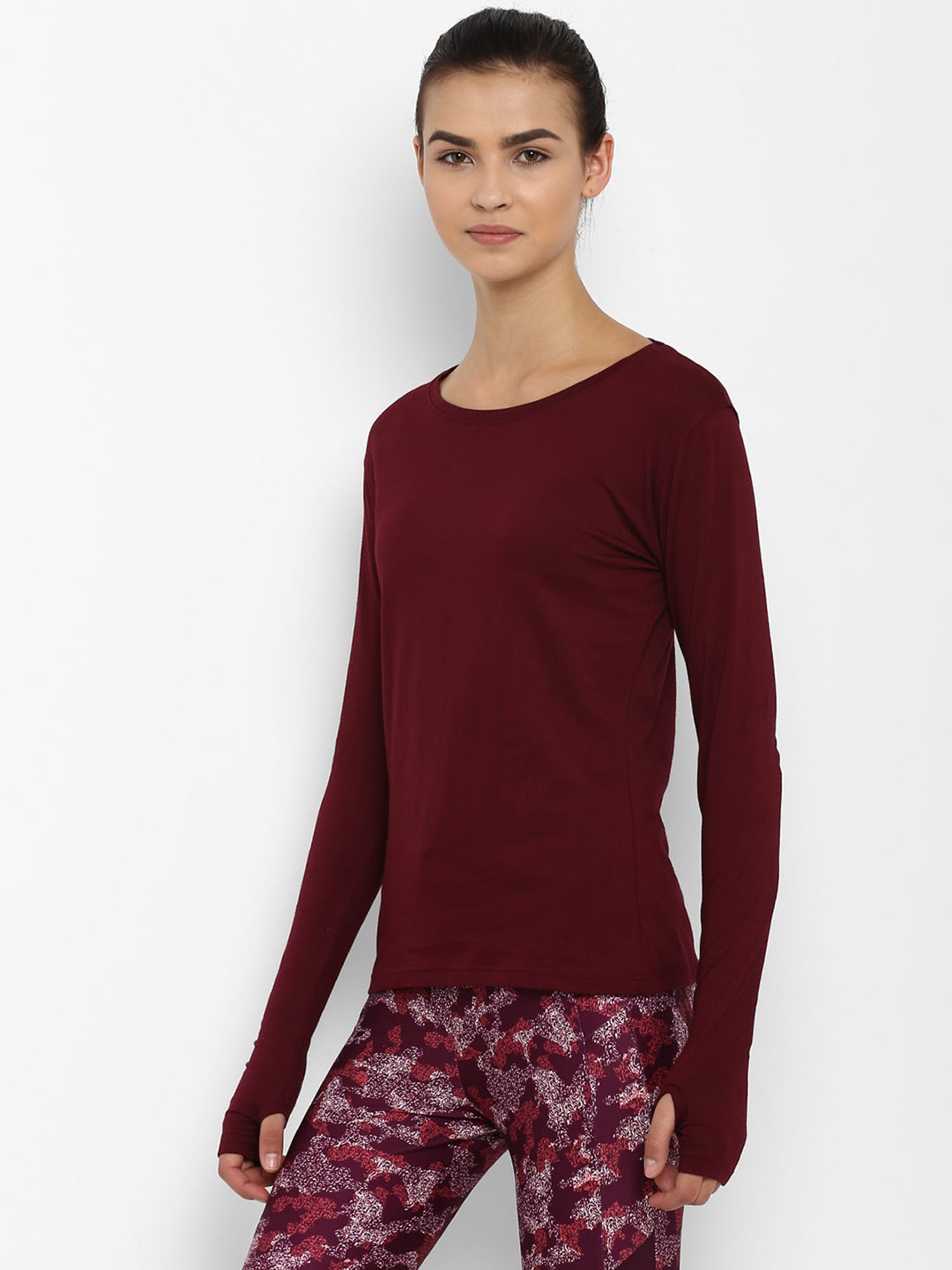 Appulse Maroon Cotton Slim Fit T-Shirt