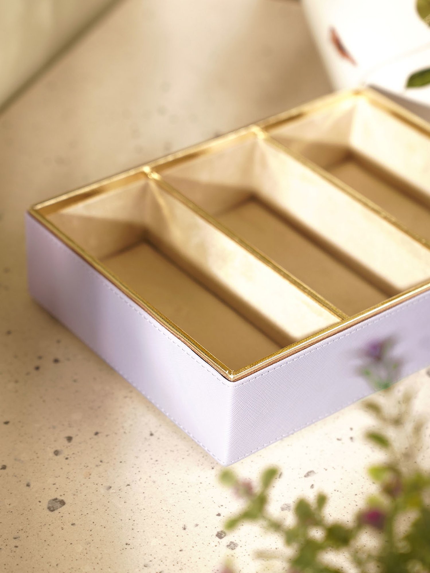 Pure Home and Living Purple Faux Leather Organisers