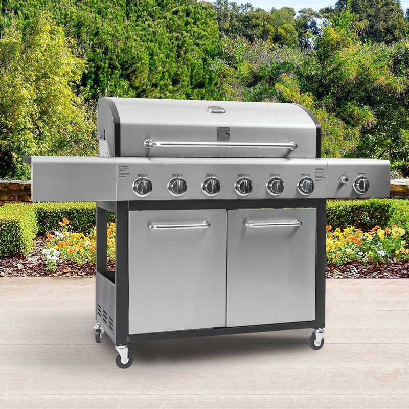 Kenmore 6-Burner XL Grill with Side Propane Gas Burner PG-40611S0L